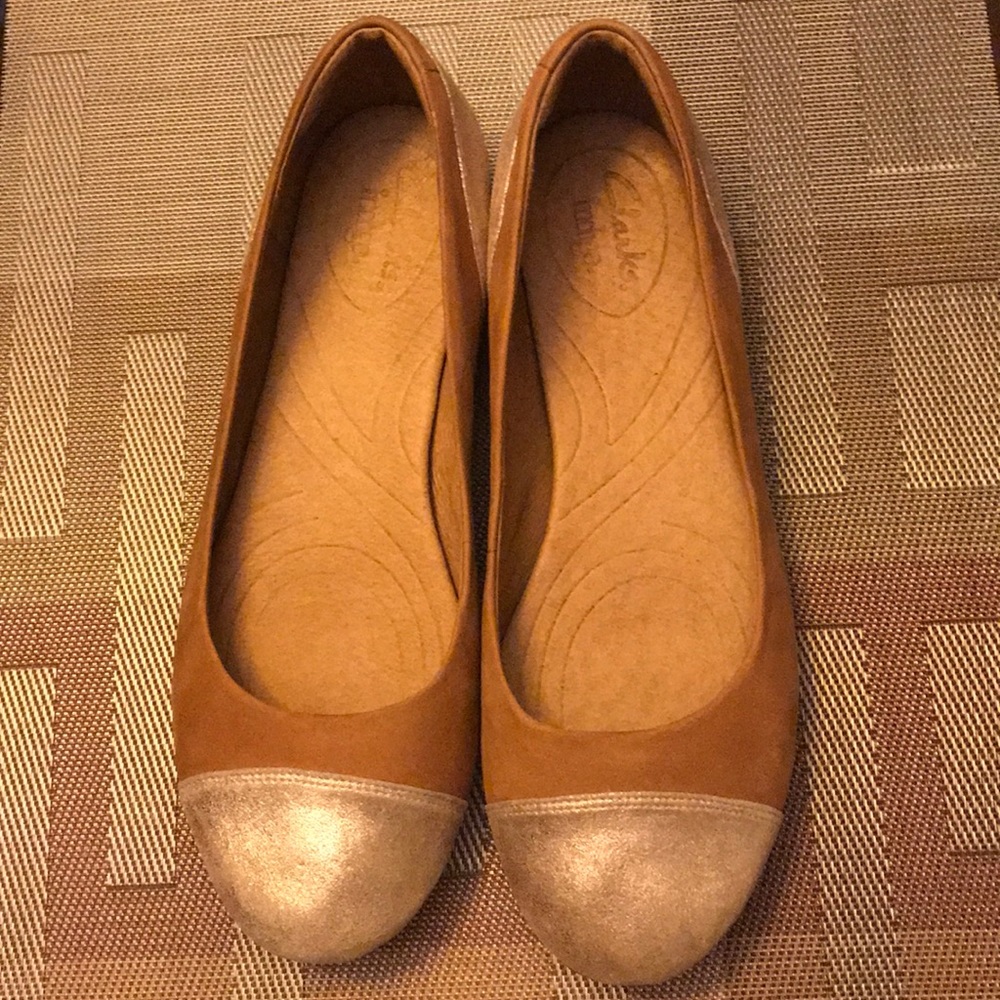 CLARKS Indigo Cap Toe Flats